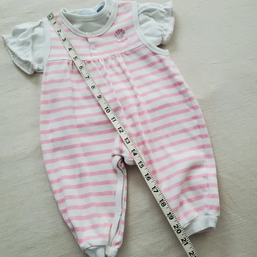 Vintage Striped Pantsuit + Shirt Set 9-12 months - Picture 7 of 8